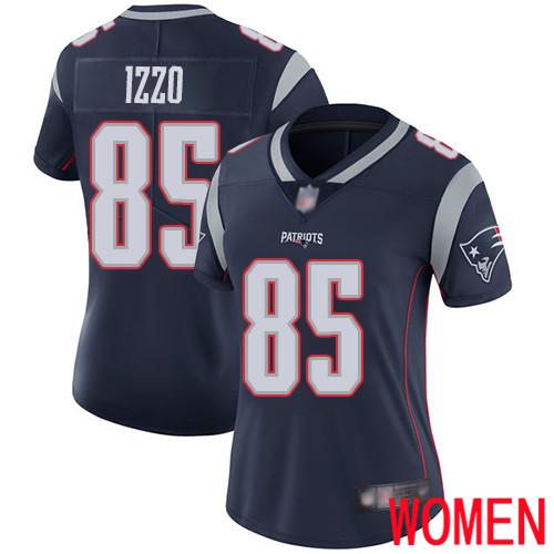 New England Patriots Football #85 Vapor Untouchable Limited Navy Blue Women Ryan Izzo Home NFL Jersey